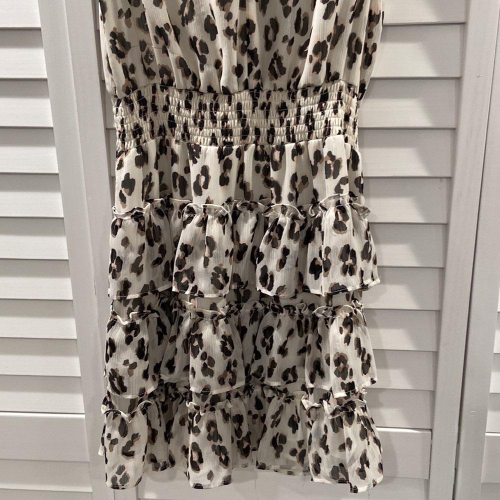 EXPRESS Leopard Ruffle Dress - Picture 8 of 8